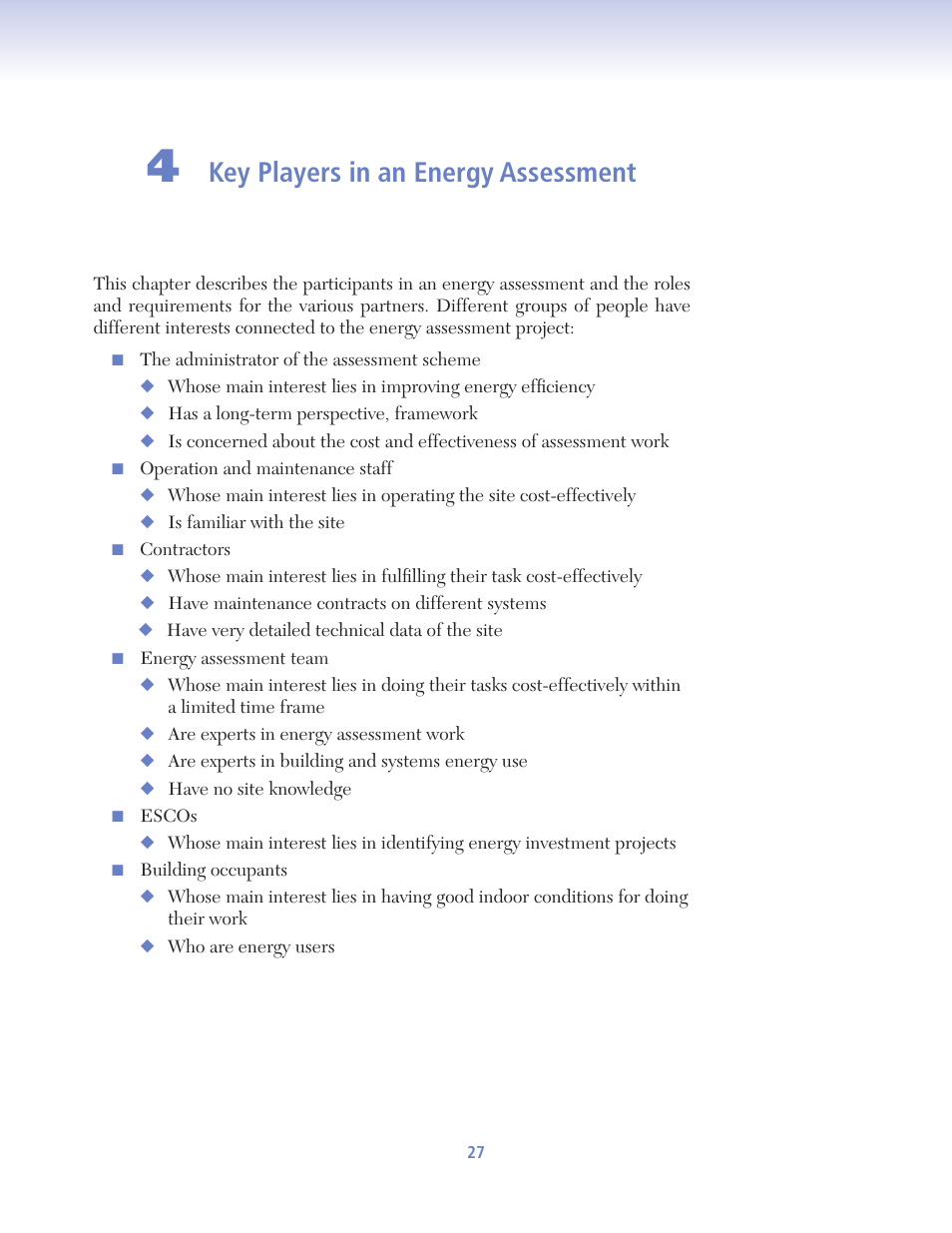 Key players in an energy assessment | Retrotec USACE User Manual | Page 49 / 468
