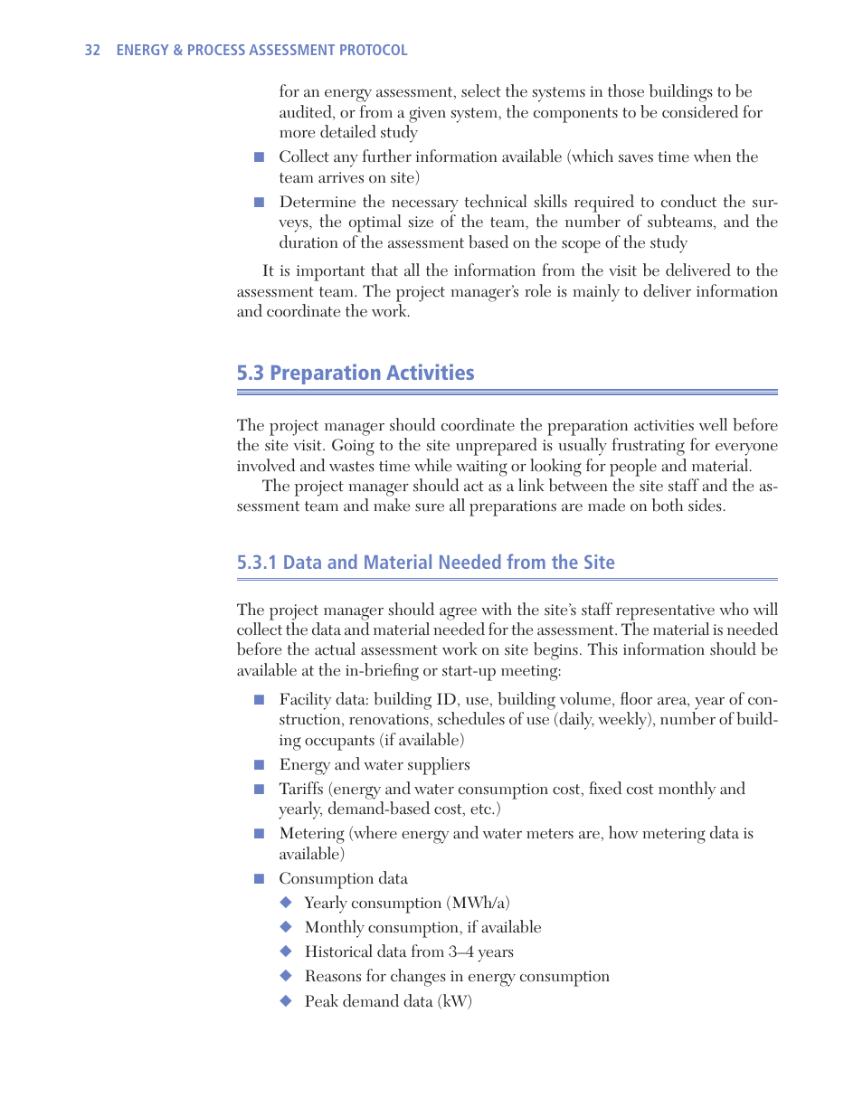 3 preparation activities, 1 data and material needed from the site | Retrotec USACE User Manual | Page 54 / 468