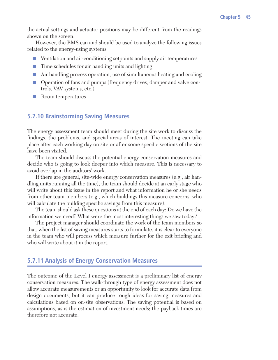 10 brainstorming saving measures, 11 analysis of energy conservation measures | Retrotec USACE User Manual | Page 67 / 468