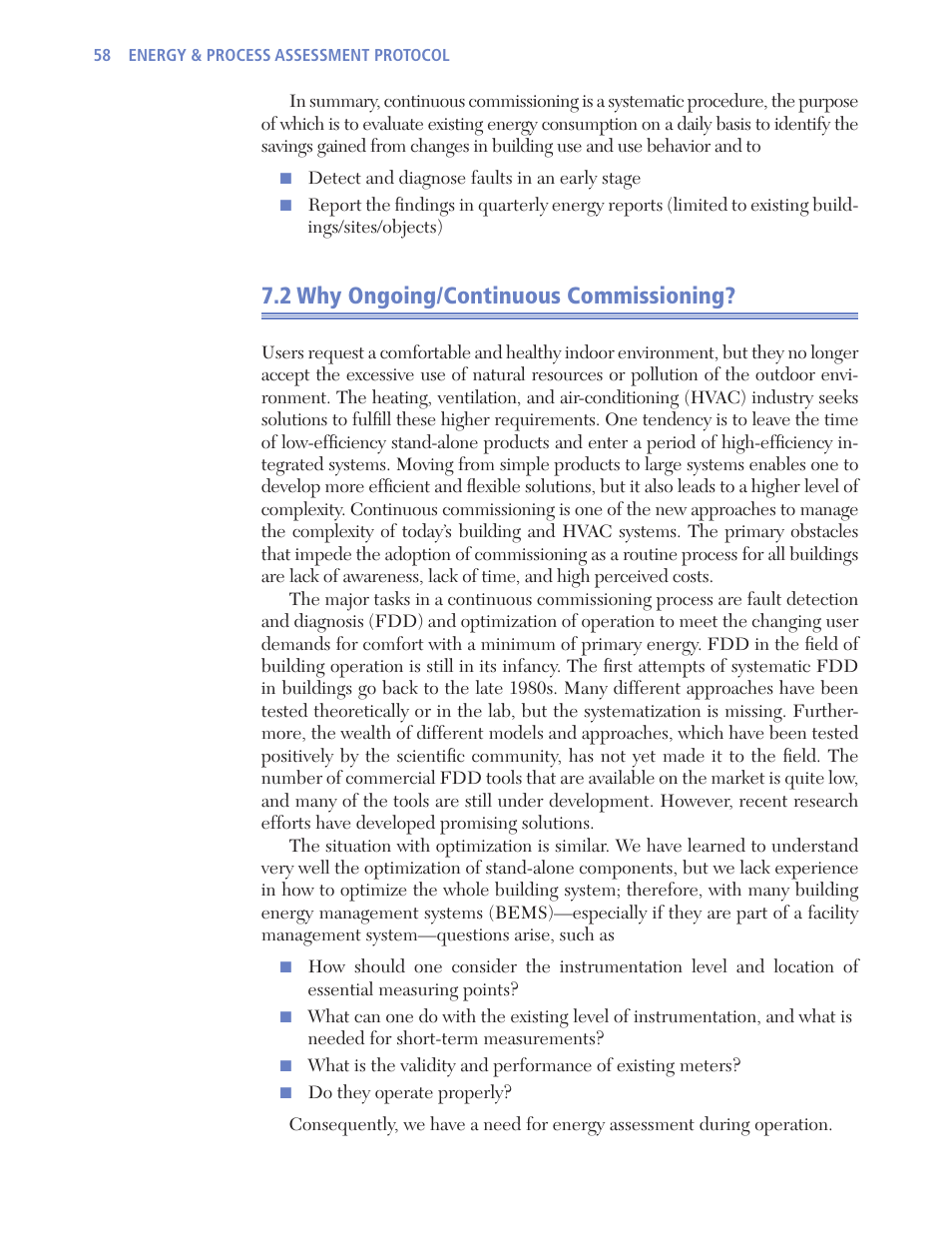 2 why ongoing/continuous commissioning | Retrotec USACE User Manual | Page 80 / 468