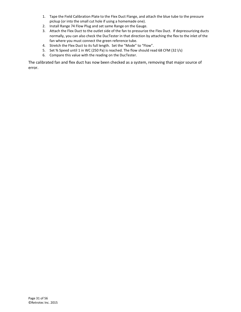 Retrotec Commercial 441 and 451 DucTester User Manual | Page 31 / 56