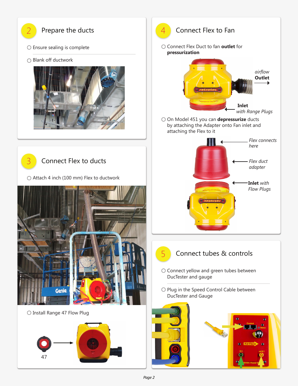 Retrotec 451 DucTester User Manual | Page 2 / 4