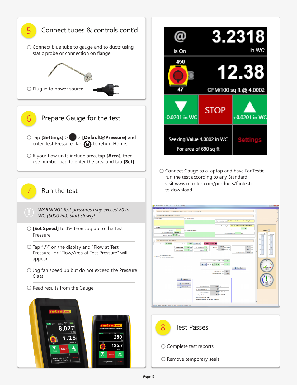 Retrotec 451 DucTester User Manual | Page 3 / 4