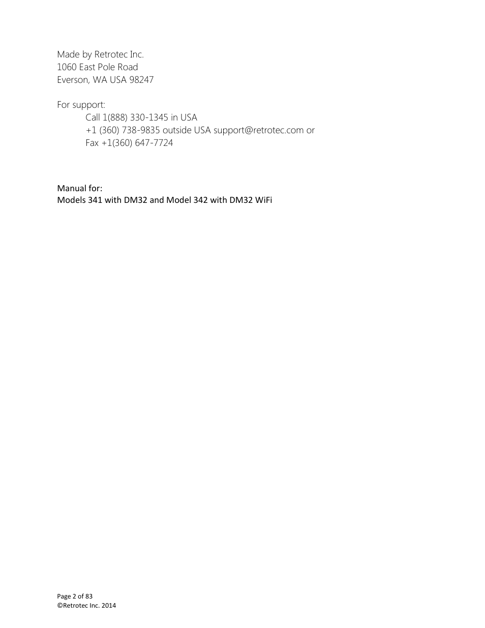 Retrotec DucTester 341 User Manual | Page 2 / 83