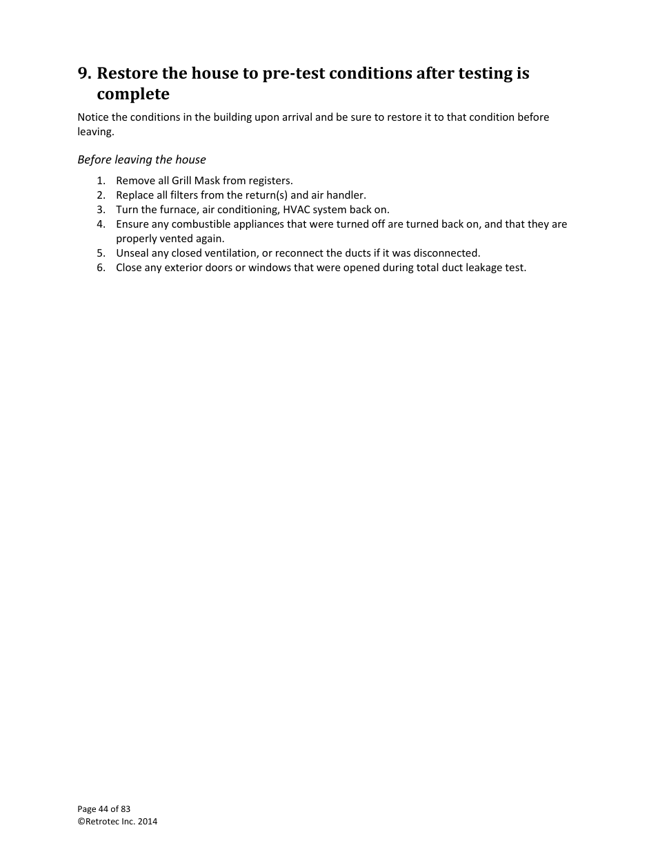 Retrotec DucTester 341 User Manual | Page 44 / 83