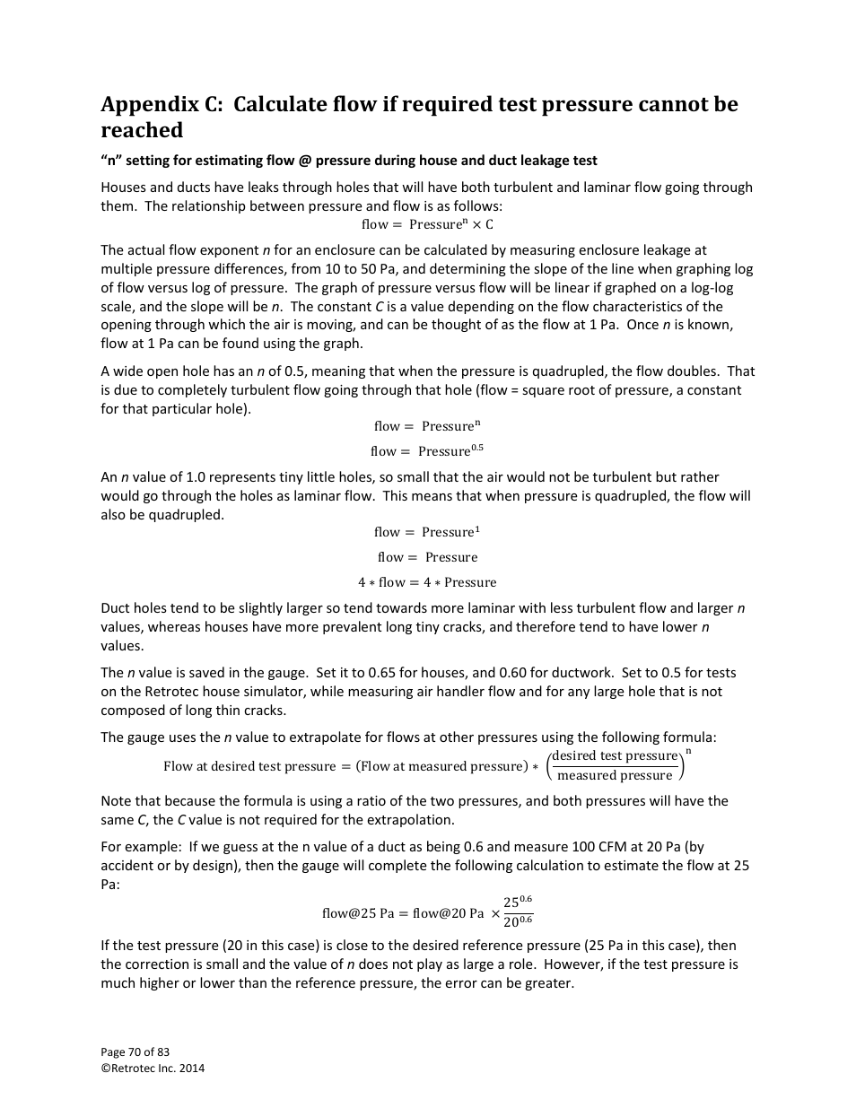 Retrotec DucTester 341 User Manual | Page 70 / 83