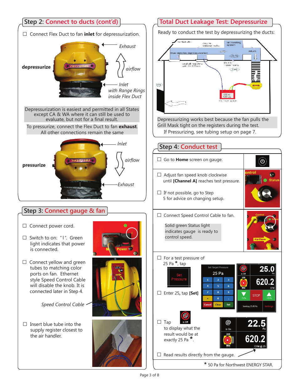 Retrotec DucTester 200 series with DM32 User Manual | Page 3 / 8