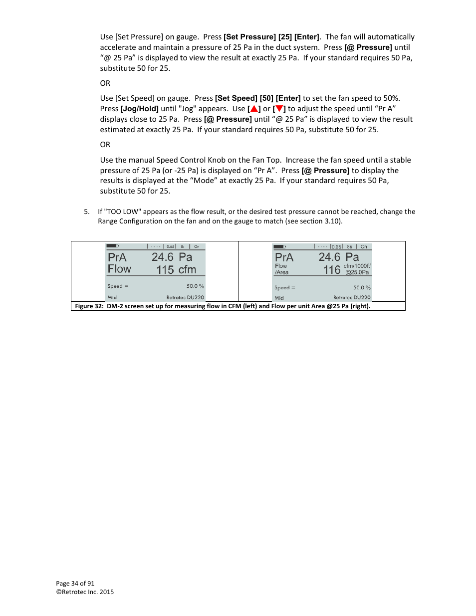 Retrotec DucTester 200 Series Residential Applications User Manual | Page 34 / 91