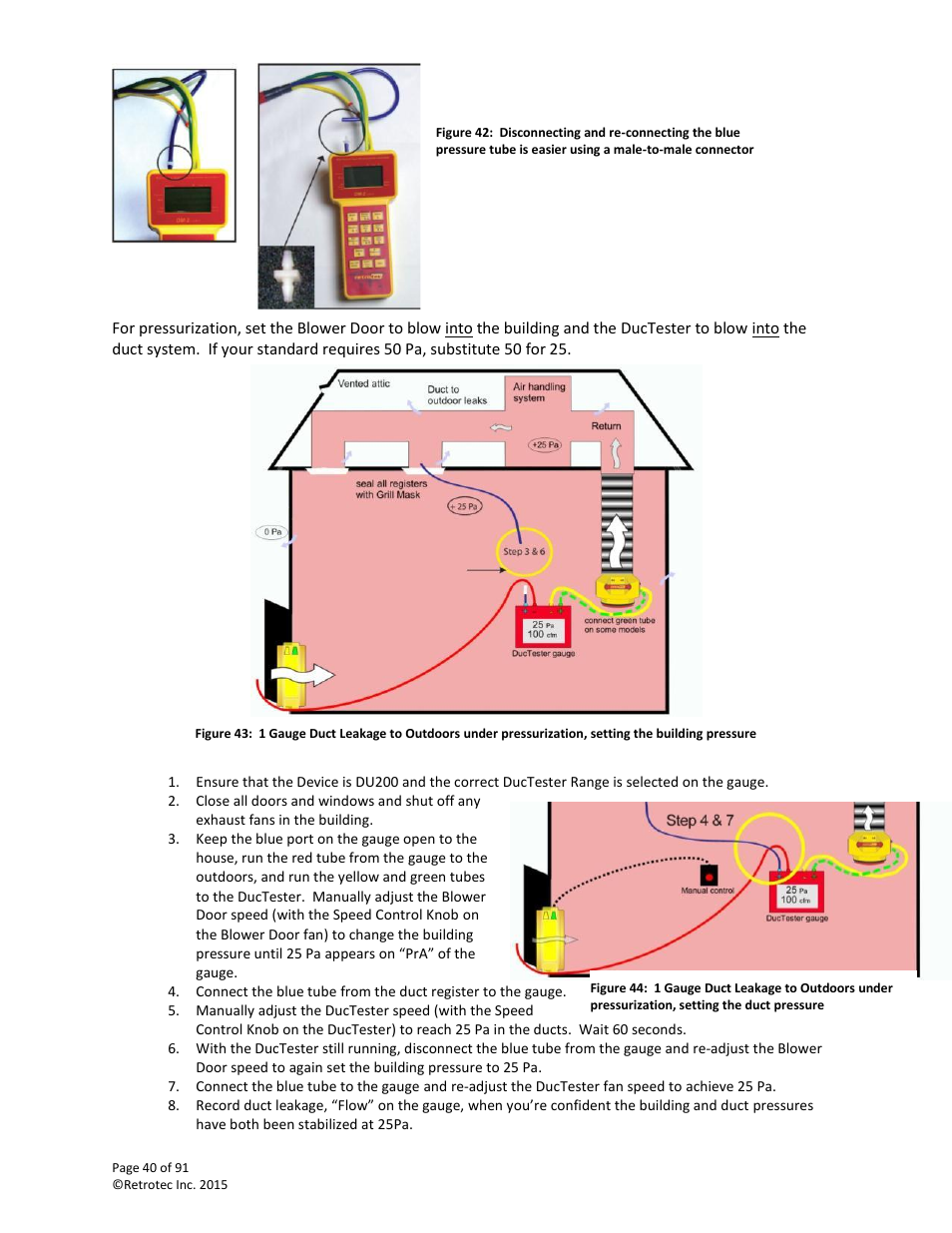 Retrotec DucTester 200 Series Residential Applications User Manual | Page 40 / 91