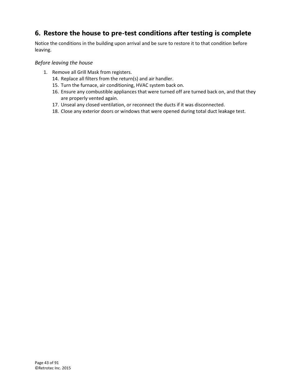 Retrotec DucTester 200 Series Residential Applications User Manual | Page 43 / 91