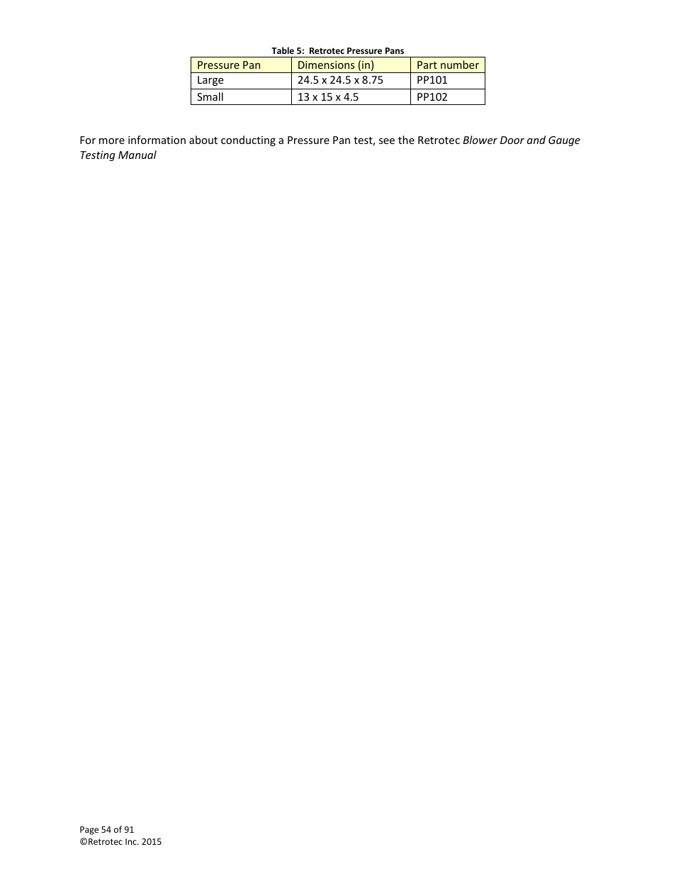 Retrotec DucTester 200 Series Residential Applications User Manual | Page 54 / 91