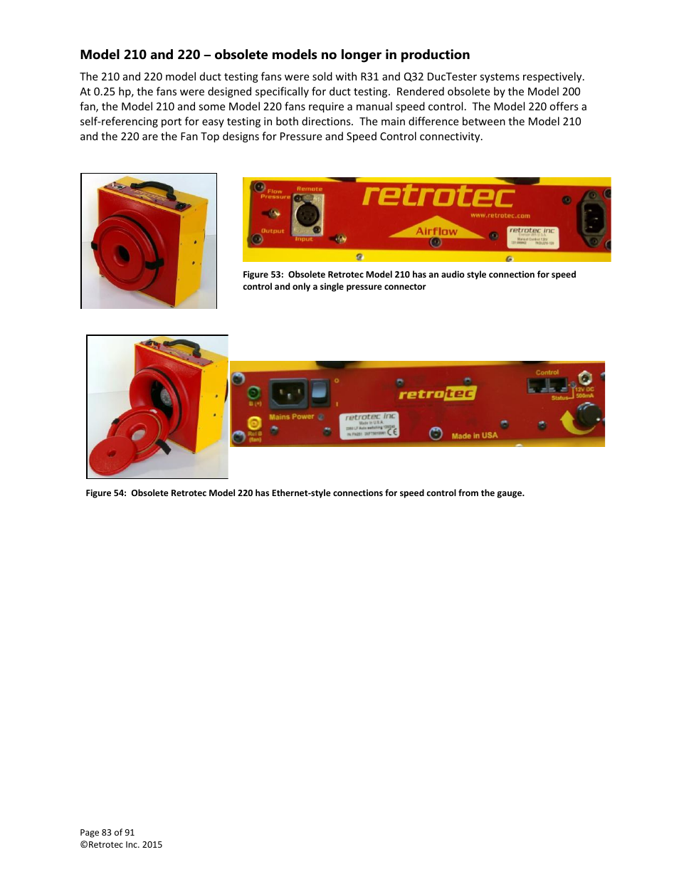 Retrotec DucTester 200 Series Residential Applications User Manual | Page 83 / 91