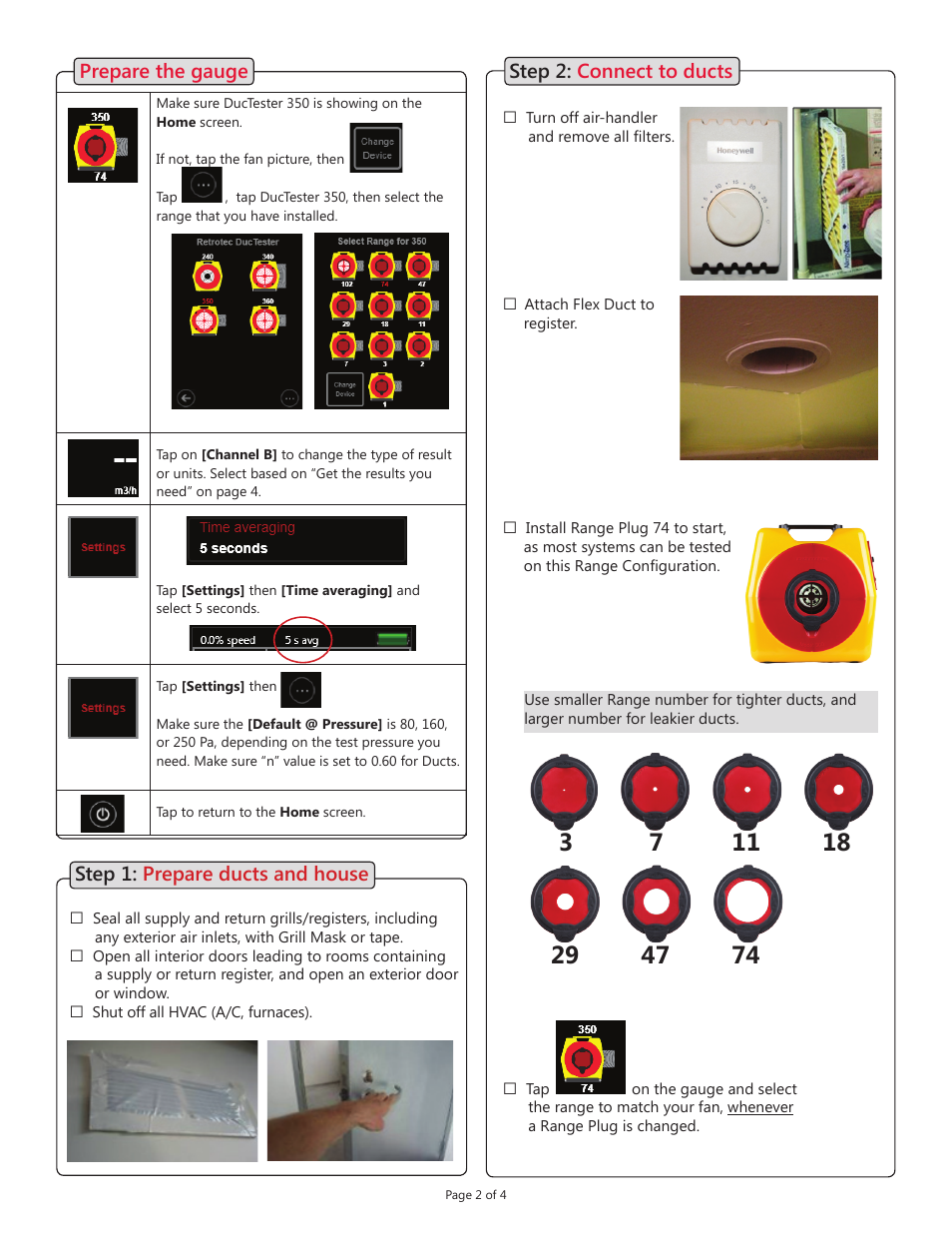 Retrotec DucTester 351 User Manual | Page 2 / 4