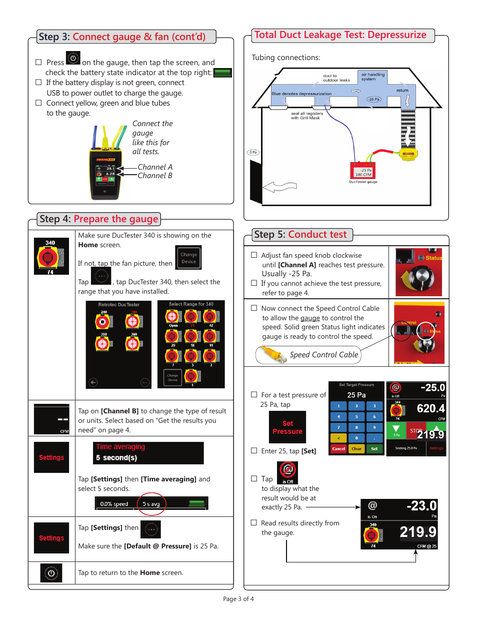 Retrotec DucTester 341 User Manual | Page 3 / 4