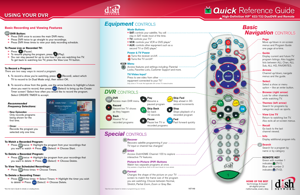 Dish Network DUODVR 622/722 User Manual | 2 pages