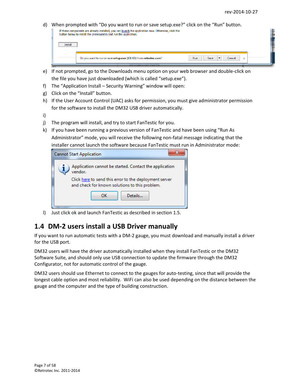 Dm-2 users install a usb driver manually, 4 dm-2 users install a usb driver manually | Retrotec FanTestic (ATTMA) User Manual | Page 7 / 58