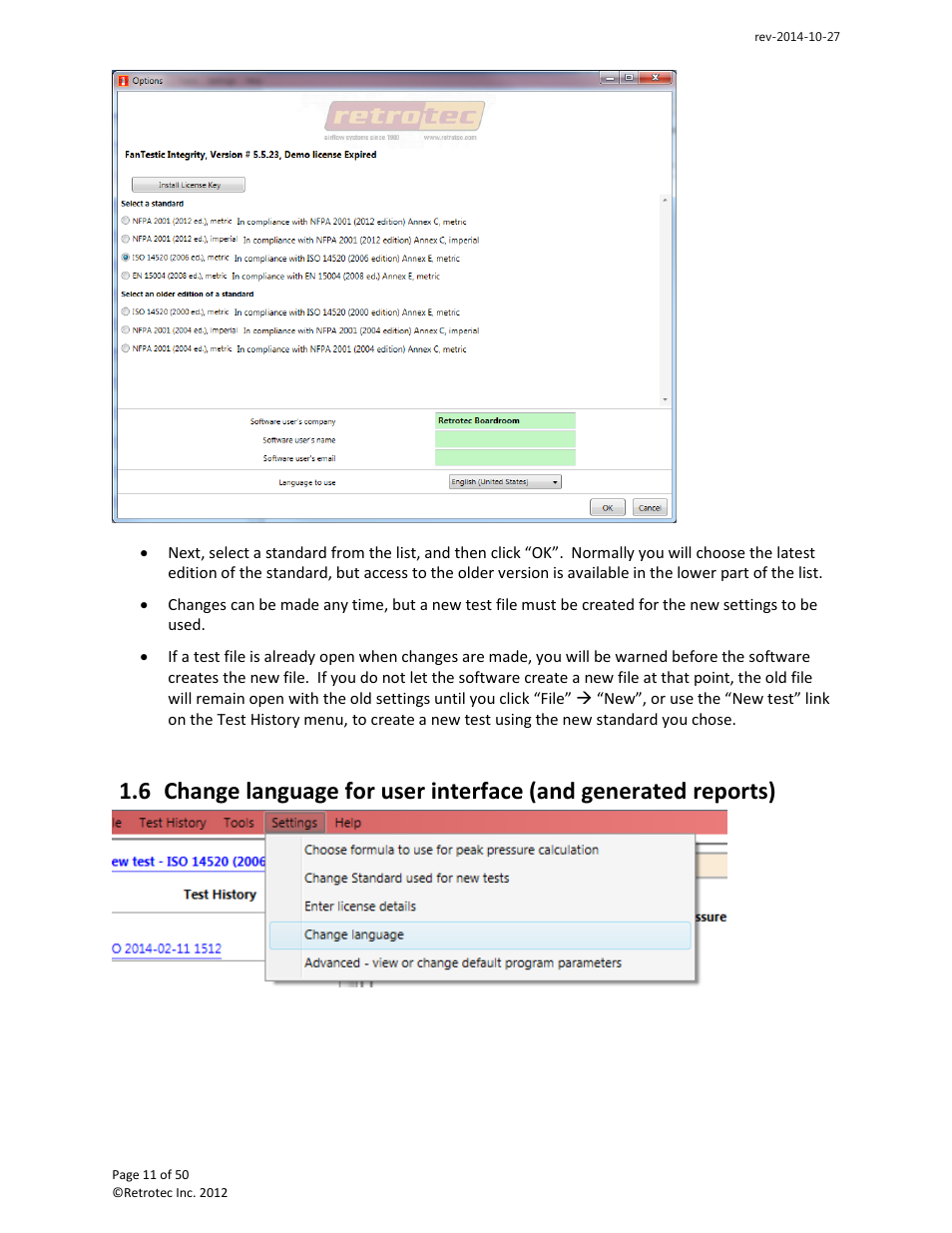 Retrotec FanTestic Integrity (ISO) User Manual | Page 11 / 50