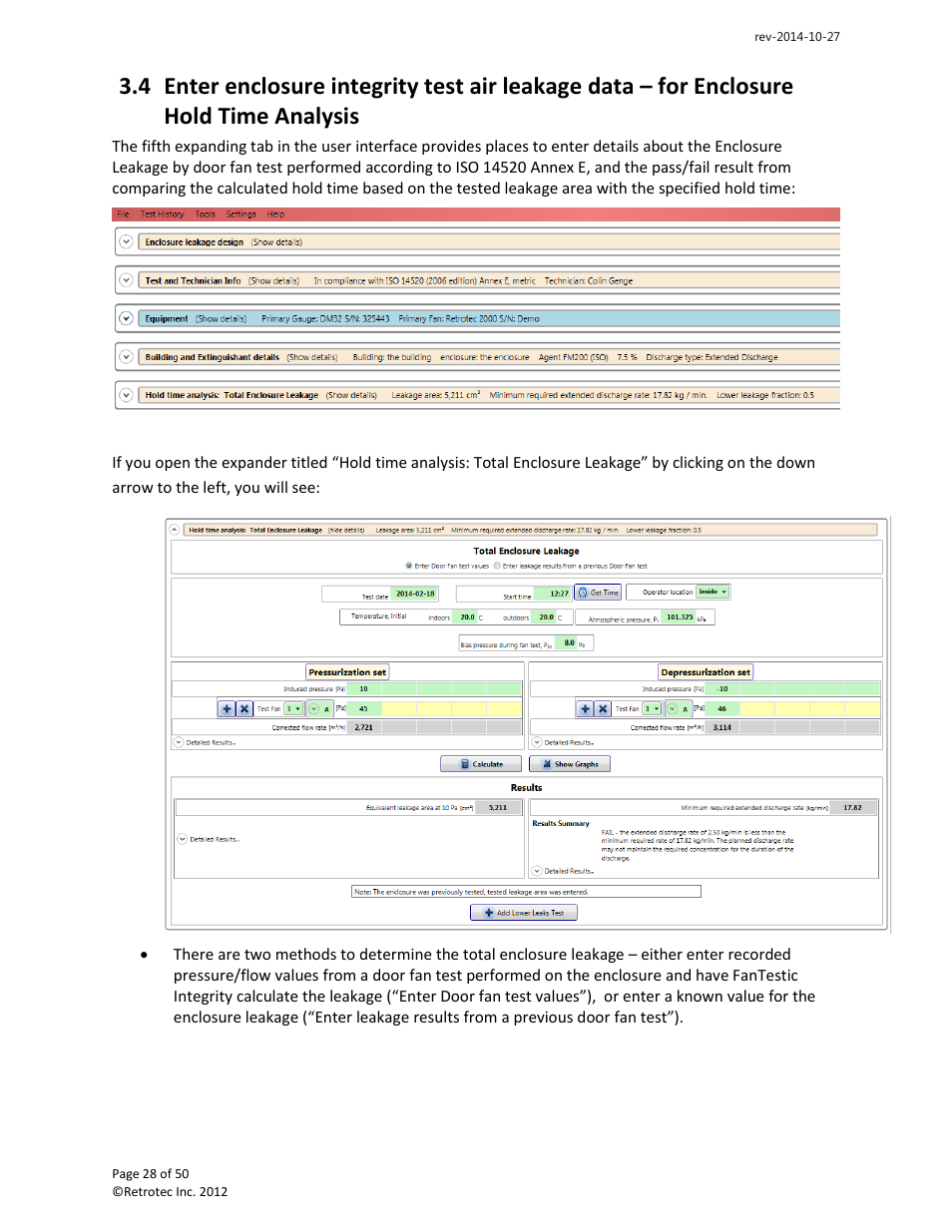 Retrotec FanTestic Integrity (ISO) User Manual | Page 28 / 50