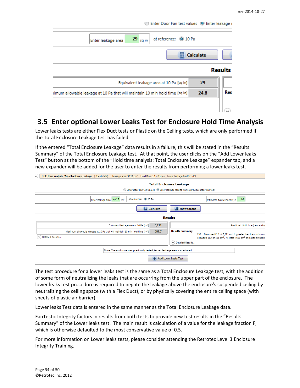 Retrotec FanTestic Integrity (ISO) User Manual | Page 34 / 50