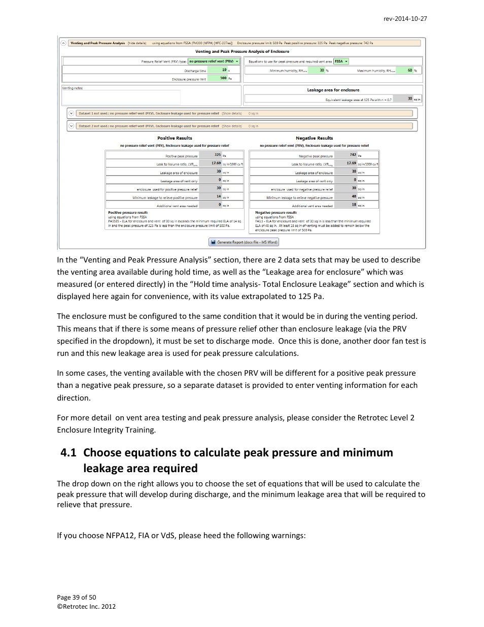 Retrotec FanTestic Integrity (ISO) User Manual | Page 39 / 50