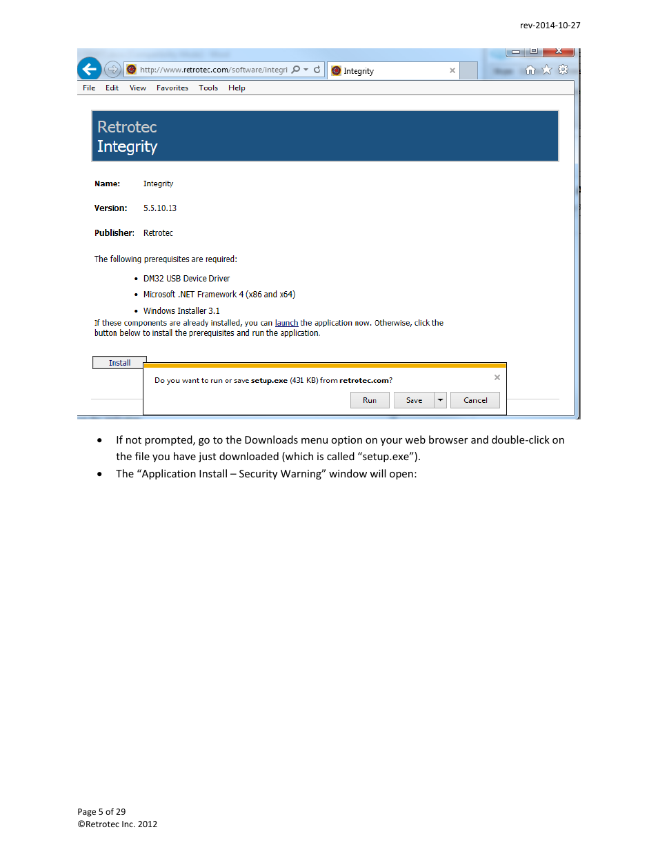 Retrotec FanTestic Integrity (Venting Calculator) User Manual | Page 5 / 29