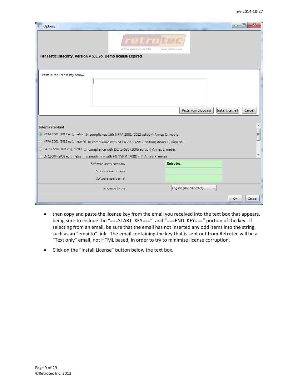 Retrotec FanTestic Integrity (Venting Calculator) User Manual | Page 9 / 29