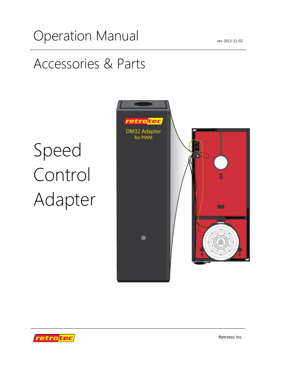 Retrotec Speed Control Adapter (for TEC fans) User Manual | 10 pages