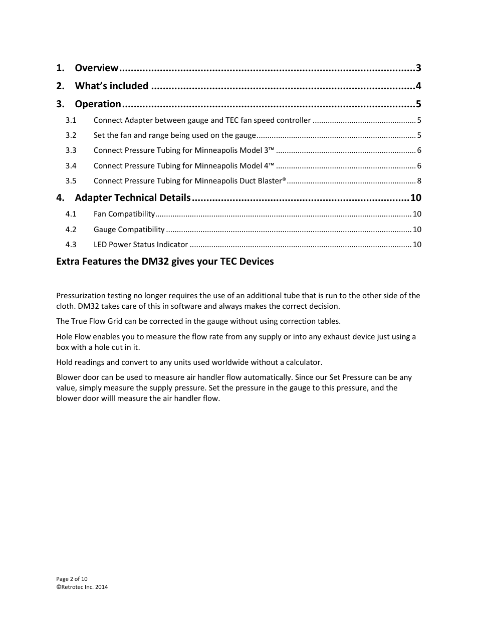 Retrotec Speed Control Adapter (for TEC fans) User Manual | Page 2 / 10