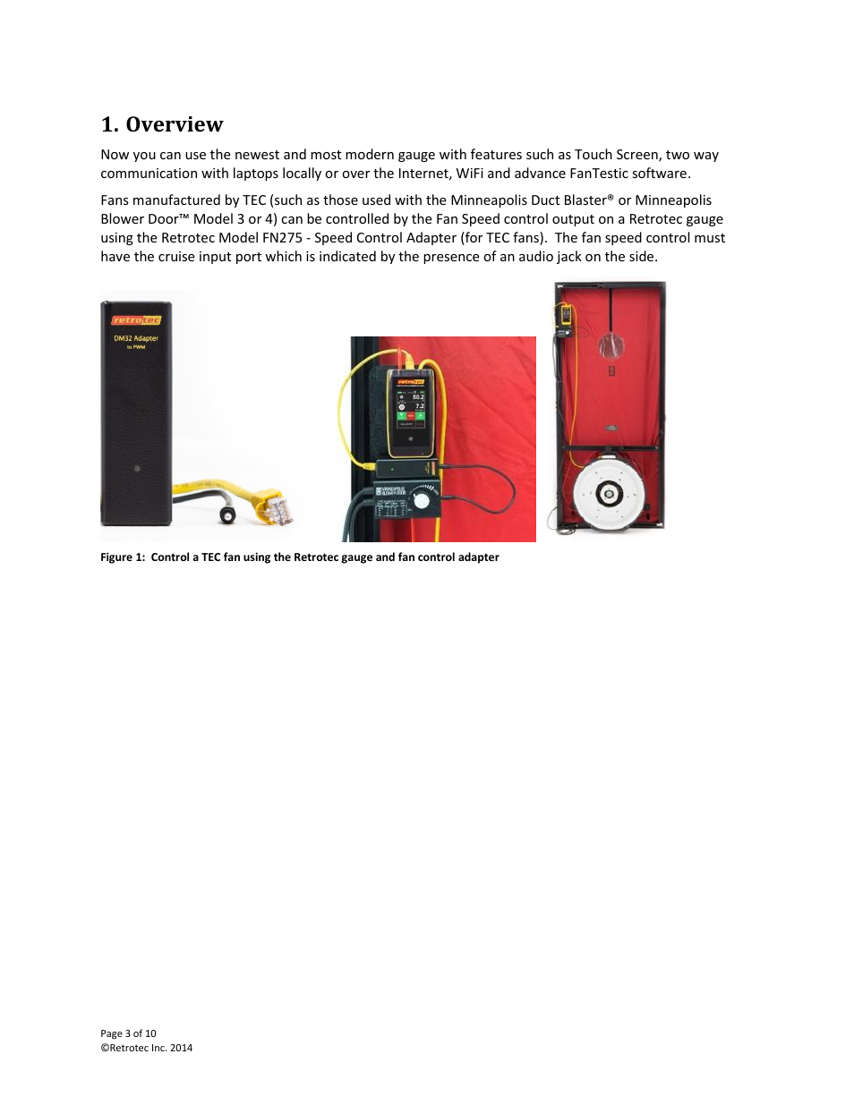 Overview | Retrotec Speed Control Adapter (for TEC fans) User Manual | Page 3 / 10