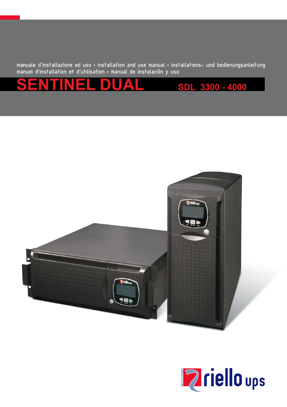 Riello UPS Sentinel Dual (High Power) (3.3 - 10 kVA) User Manual | 146 pages