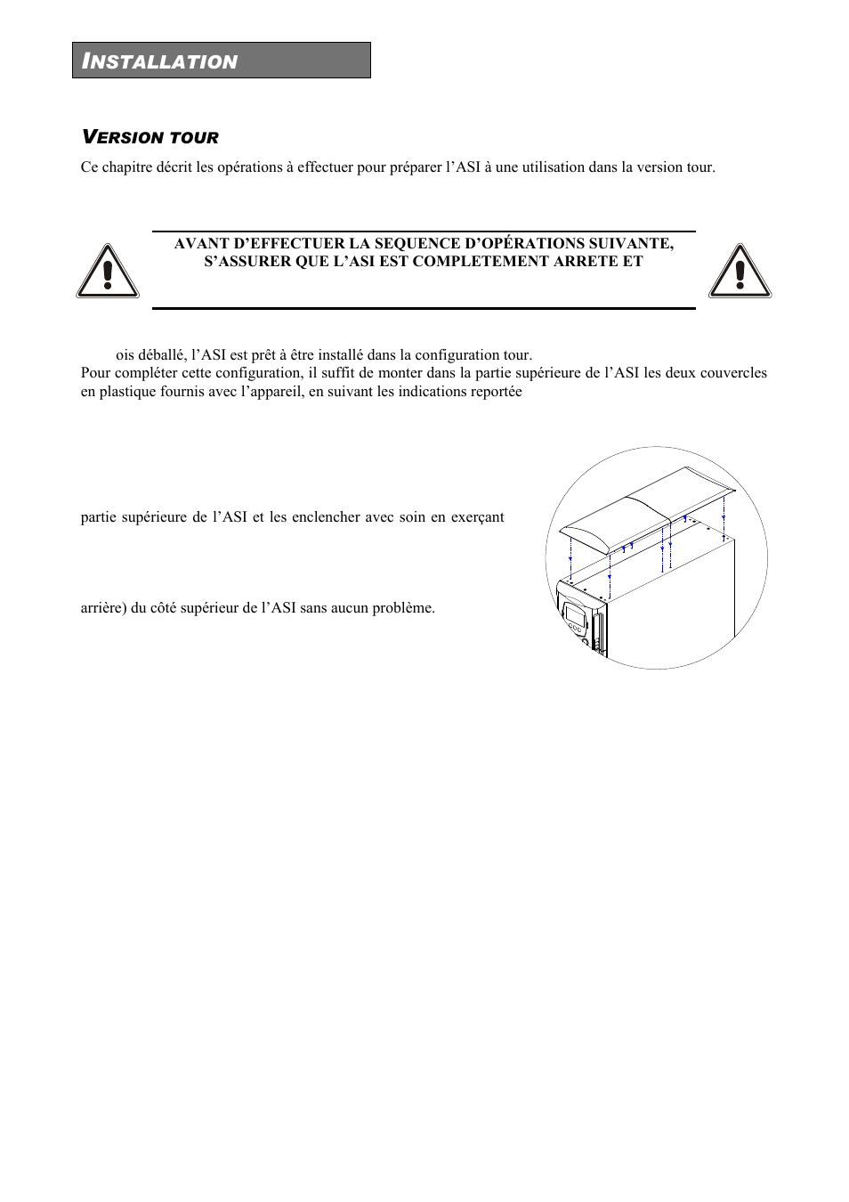 Ersion tour | Riello UPS Sentinel Dual (High Power) (3.3 - 10 kVA) User Manual | Page 100 / 146