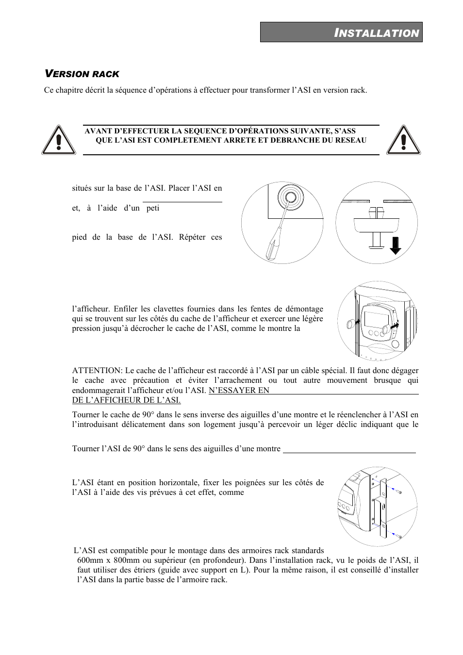 Ersion rack | Riello UPS Sentinel Dual (High Power) (3.3 - 10 kVA) User Manual | Page 101 / 146