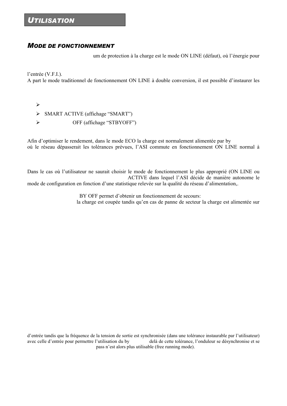 Ode de fonctionnement | Riello UPS Sentinel Dual (High Power) (3.3 - 10 kVA) User Manual | Page 106 / 146