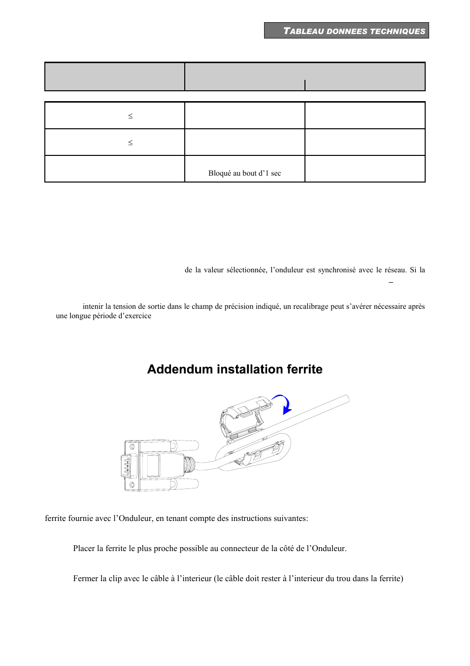 Ddendum installation ferrite | Riello UPS Sentinel Dual (High Power) (3.3 - 10 kVA) User Manual | Page 117 / 146