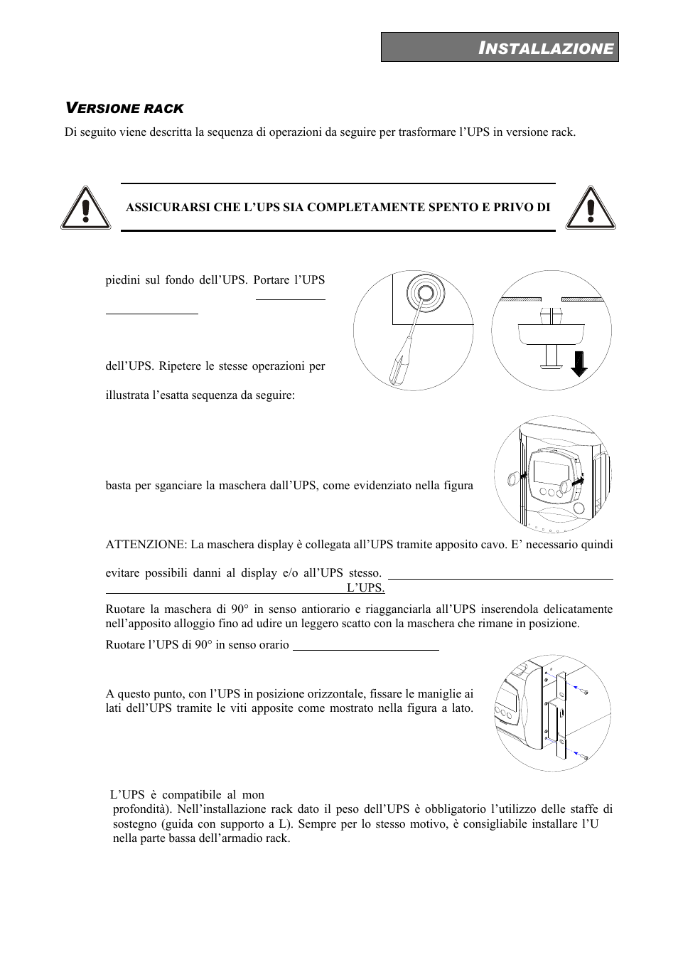 Ersione rack | Riello UPS Sentinel Dual (High Power) (3.3 - 10 kVA) User Manual | Page 23 / 146