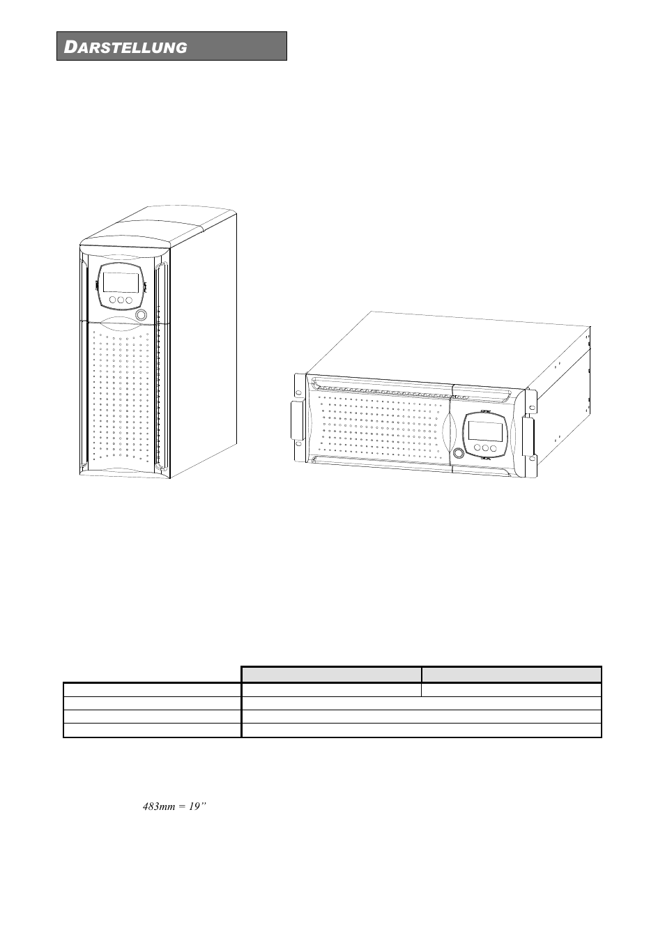 Arstellung, Tower rack | Riello UPS Sentinel Dual (High Power) (3.3 - 10 kVA) User Manual | Page 70 / 146