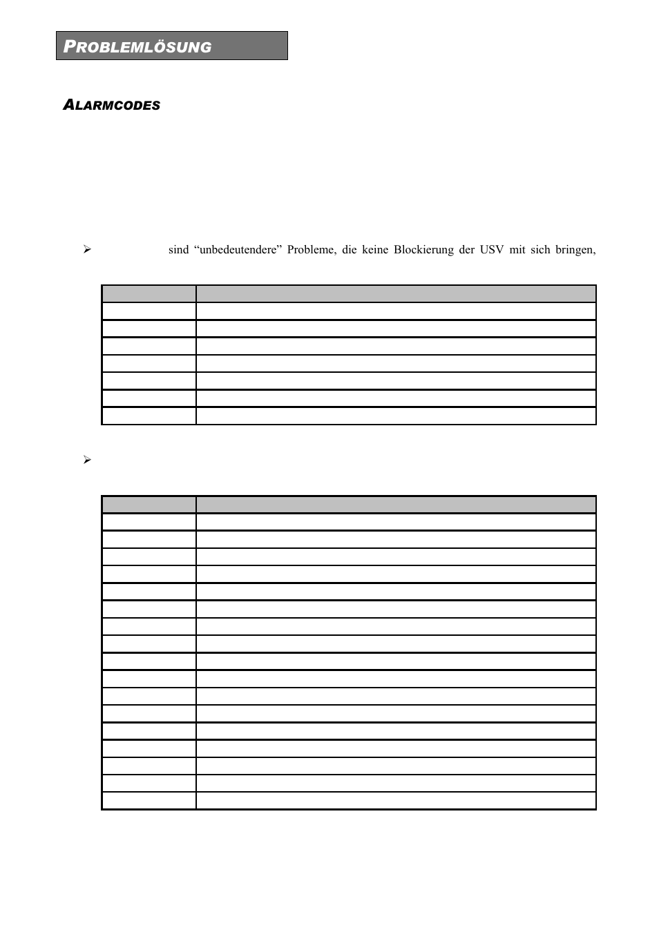 Larmcodes | Riello UPS Sentinel Dual (High Power) (3.3 - 10 kVA) User Manual | Page 88 / 146