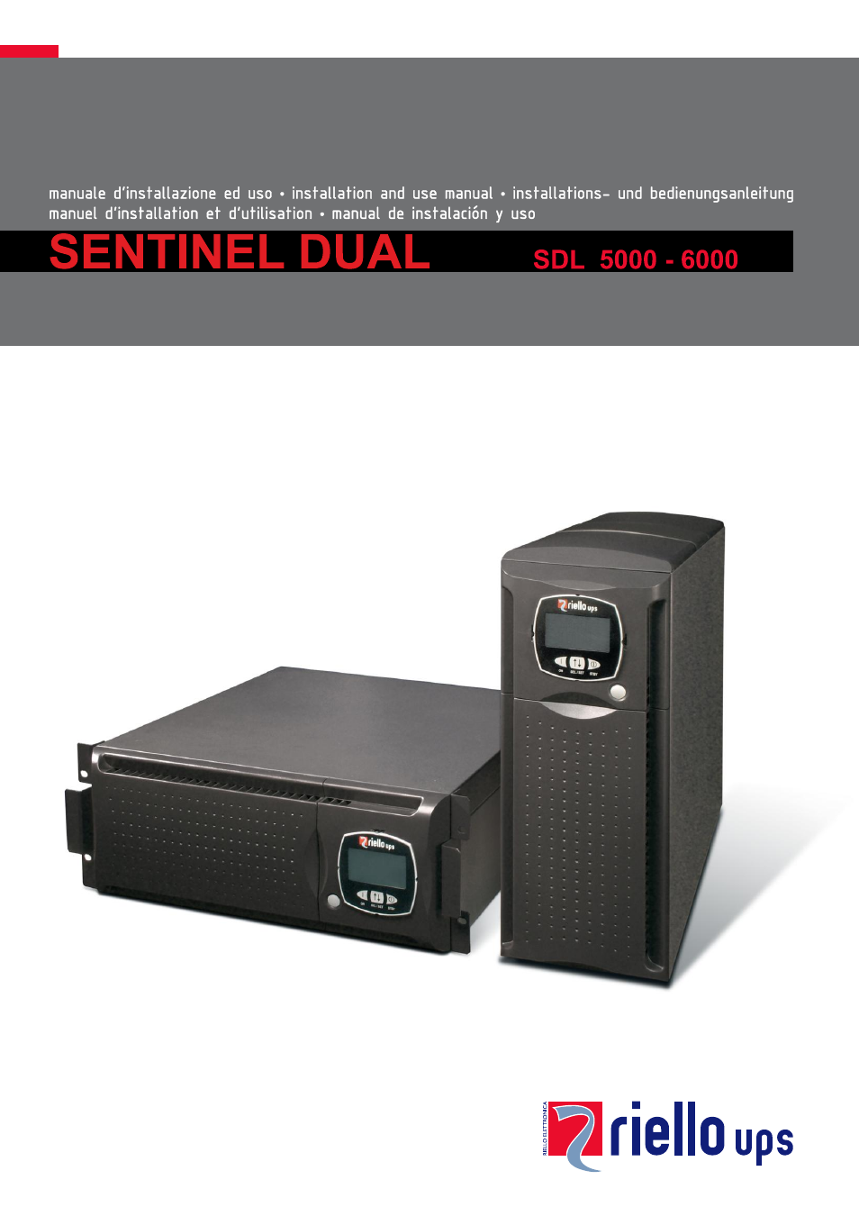 Riello UPS Sentinel Dual (High Power) (3.3 - 10 kVA) User Manual | 156 pages