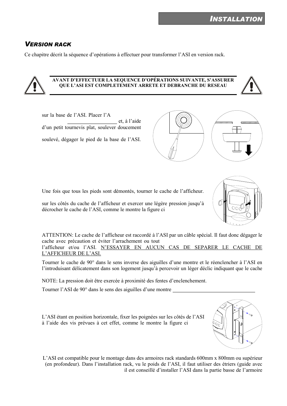 Ersion rack | Riello UPS Sentinel Dual (High Power) (3.3 - 10 kVA) User Manual | Page 107 / 156