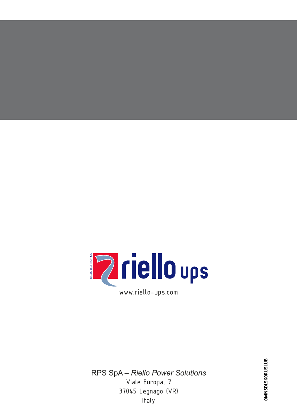 Riello UPS Sentinel Dual (High Power) (3.3 - 10 kVA) User Manual | Page 156 / 156