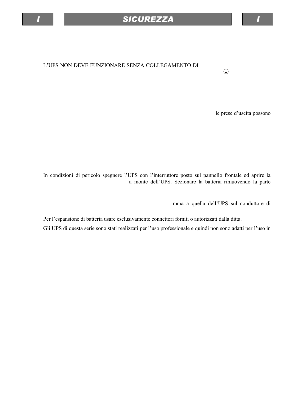 Isicurezza i | Riello UPS Sentinel Dual (High Power) (3.3 - 10 kVA) User Manual | Page 5 / 156