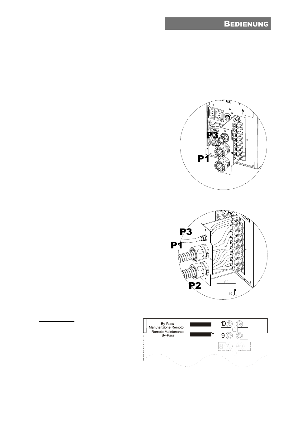 Version mit externer by-pass fernsteuerung | Riello UPS Sentinel Dual (High Power) (3.3 - 10 kVA) User Manual | Page 103 / 196