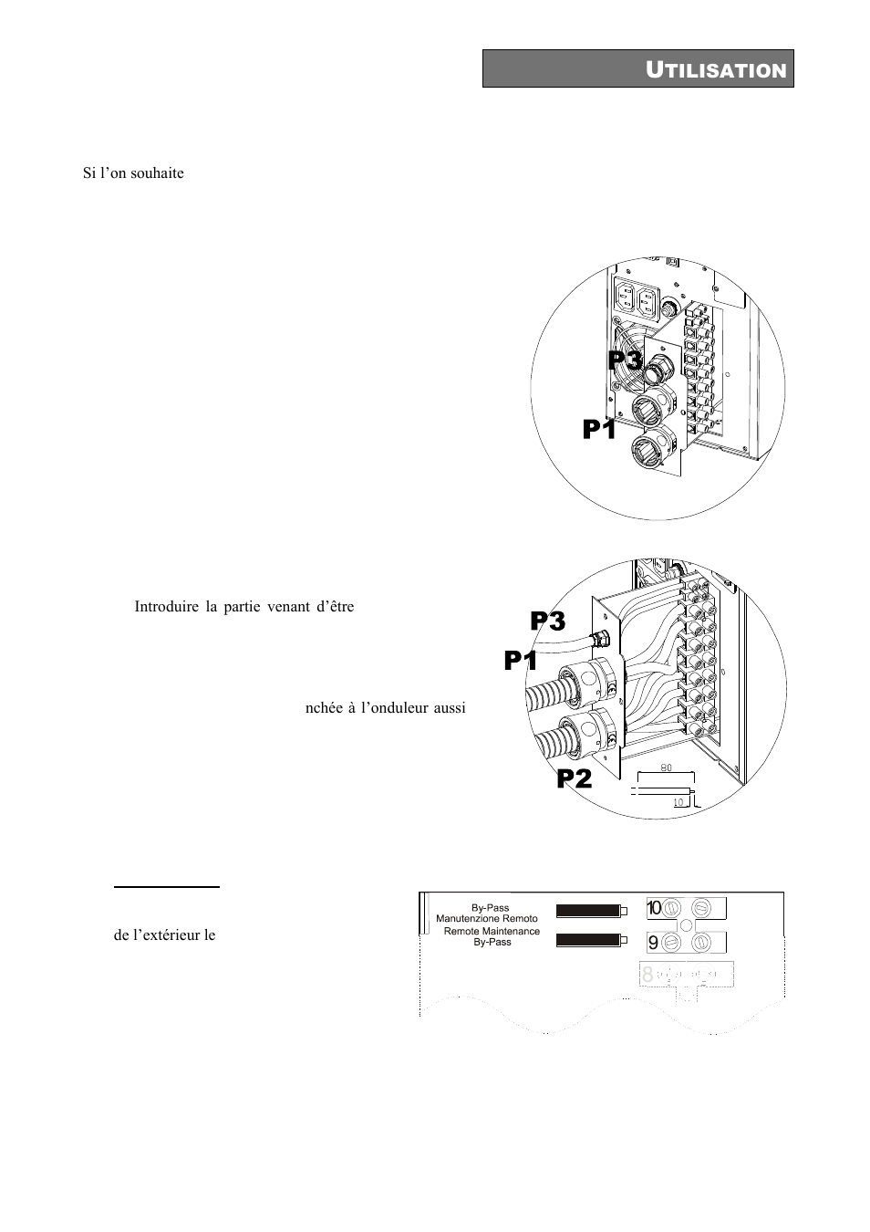 Version avec commande de by-pass externe distant | Riello UPS Sentinel Dual (High Power) (3.3 - 10 kVA) User Manual | Page 139 / 196