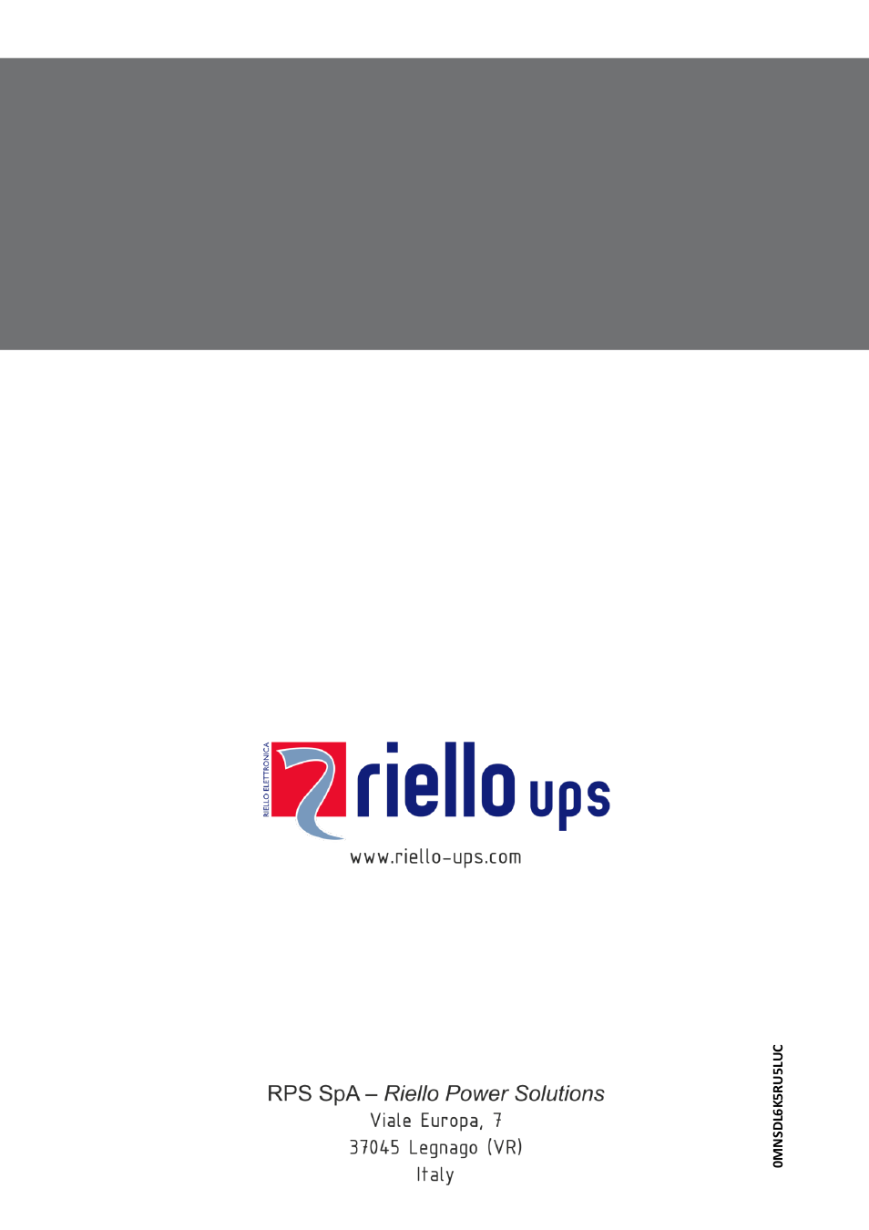 Riello UPS Sentinel Dual (High Power) (3.3 - 10 kVA) User Manual | Page 196 / 196