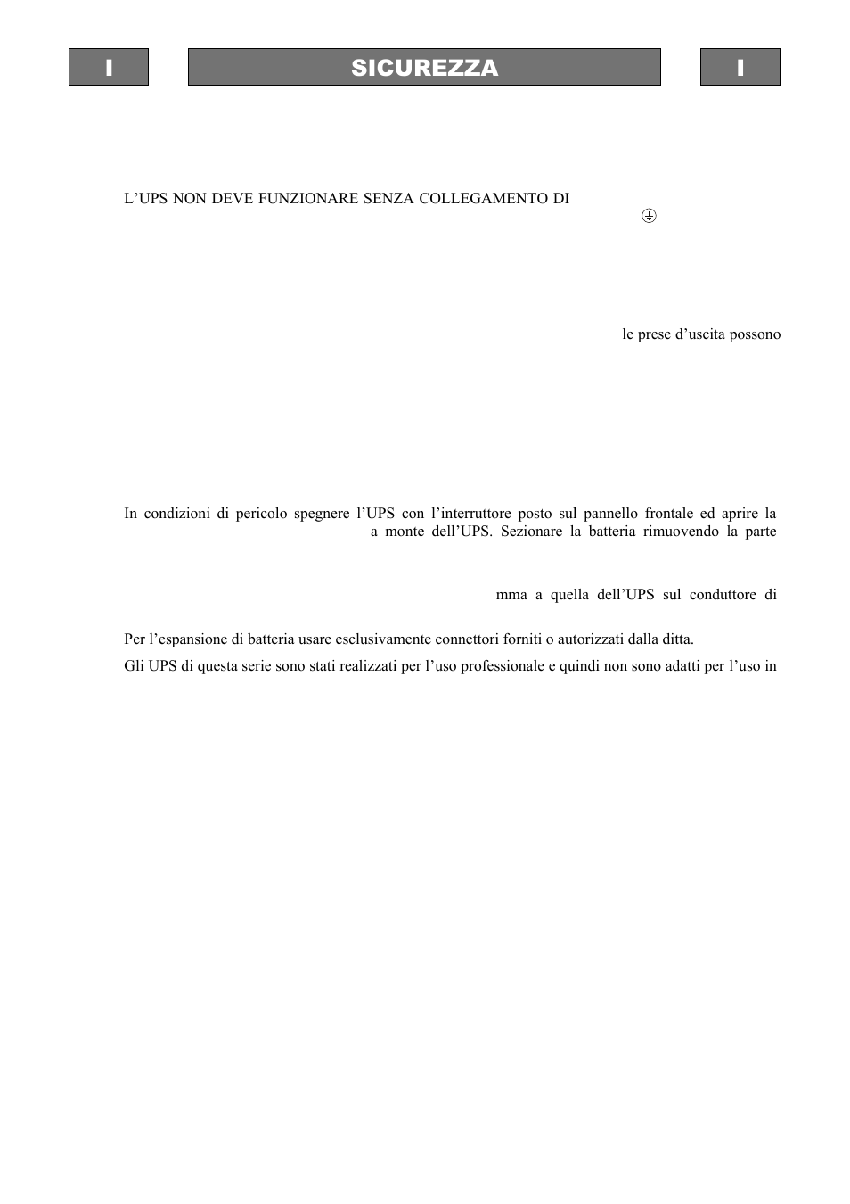 Isicurezza i | Riello UPS Sentinel Dual (High Power) (3.3 - 10 kVA) User Manual | Page 5 / 196