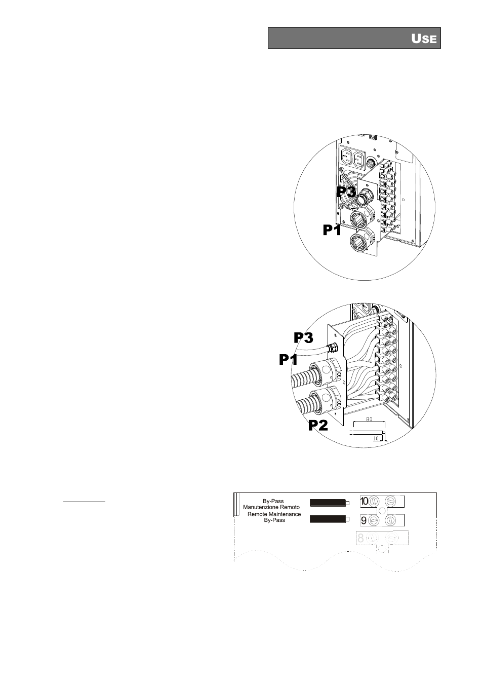 Version with external bypass remote control | Riello UPS Sentinel Dual (High Power) (3.3 - 10 kVA) User Manual | Page 67 / 196