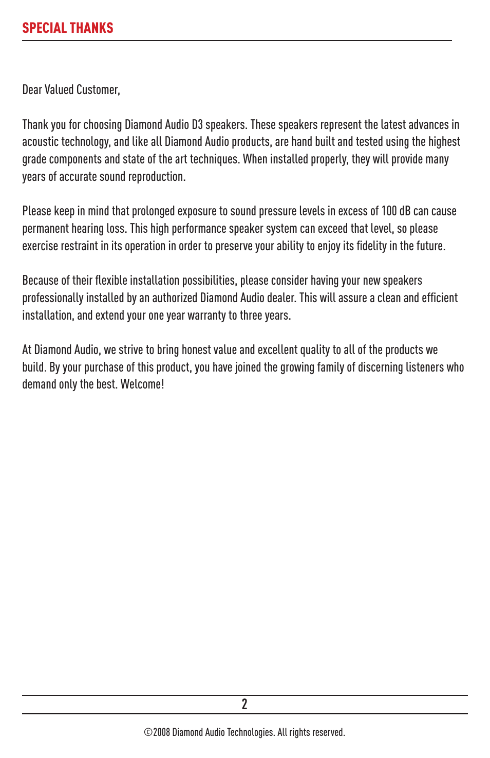 Diamond D363.5 User Manual | Page 2 / 8