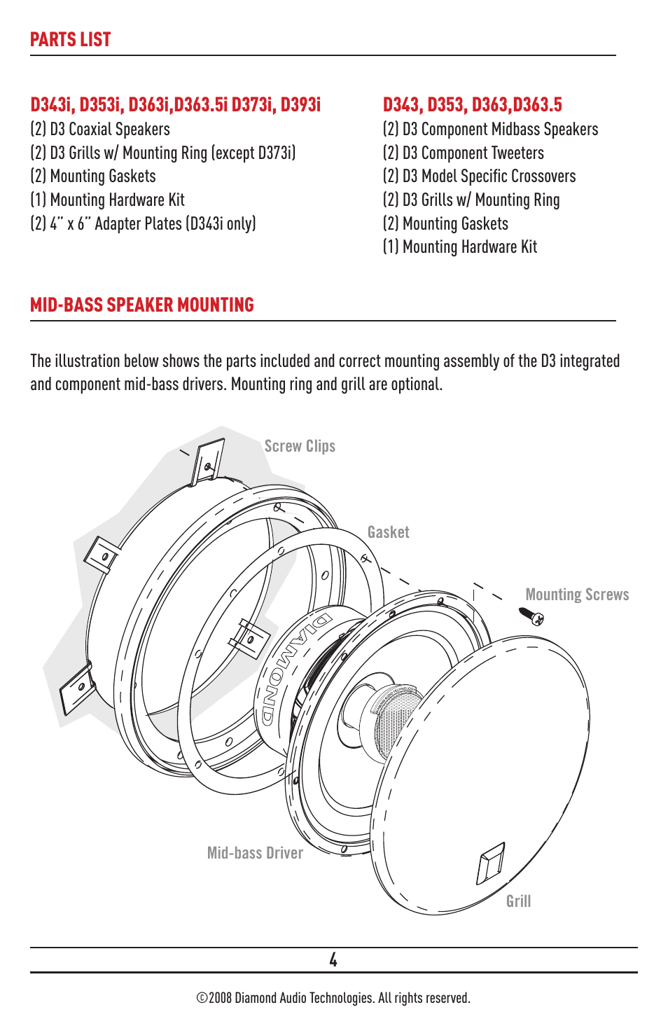 Diamond D363.5 User Manual | Page 4 / 8