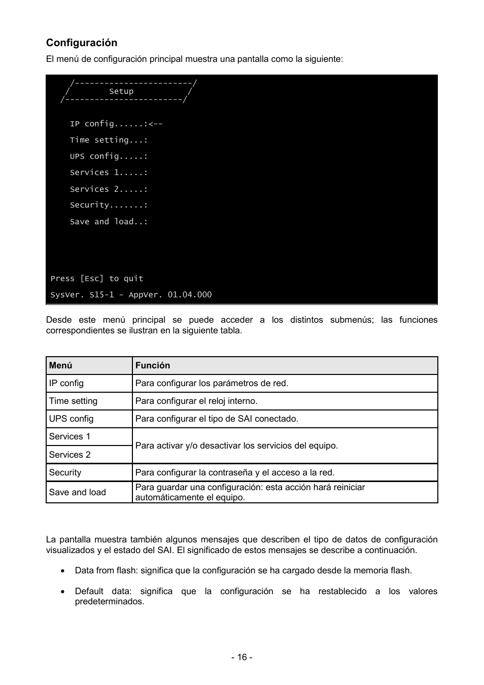 Configuración | Riello UPS NetMan 204 User Manual | Page 16 / 48