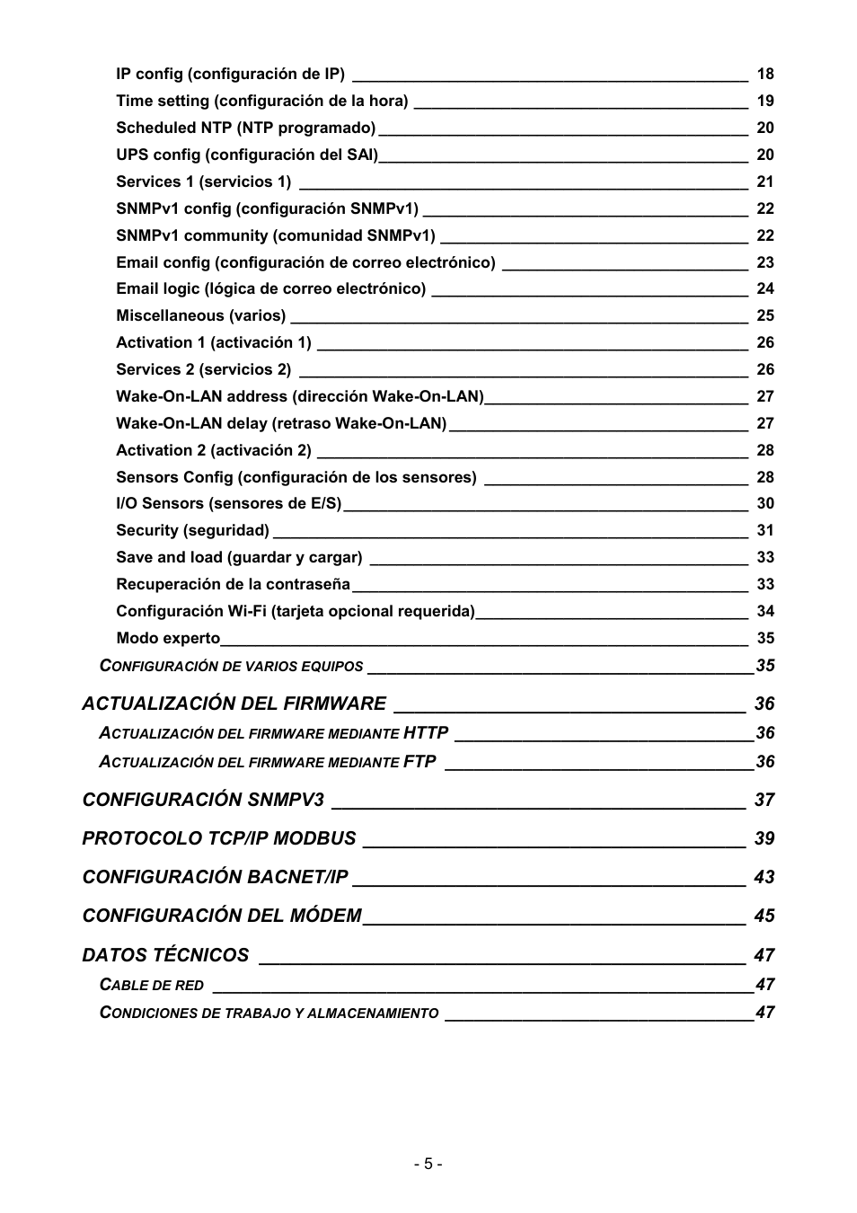 Riello UPS NetMan 204 User Manual | Page 5 / 48